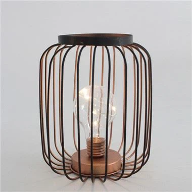 Επιτραπέζιο φωτιστικό Μεταλλικό Κλουβί με μπαταρίες