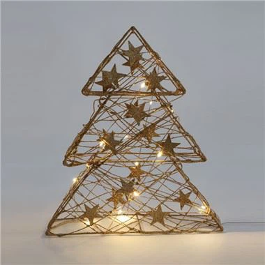 Μεταλλικό επιτραπέζιο φωτιστικό LED σε σχήμα χριστουγεννιάτικου δέντρου